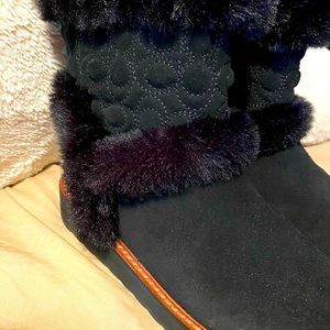 Coach black boots